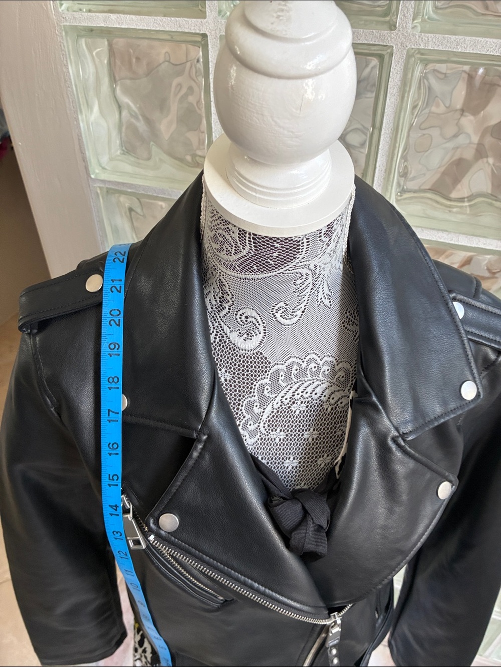 Rebecca Minkoff black size Large Moto Jacket large vegan leather - Picture 10 of 12